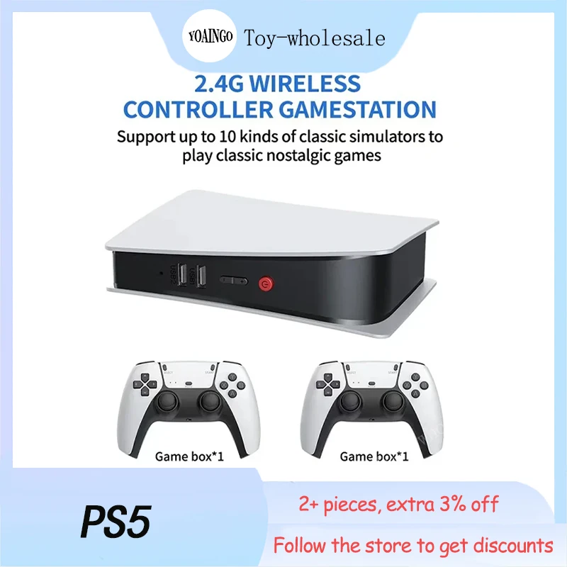 Игровая консоль M5 со встроенным аудио беспроводные домашние игры Hdmi двойной Ps5