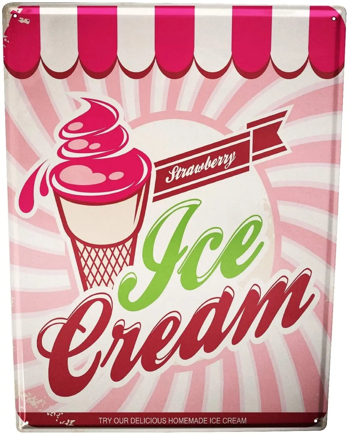 

SINCE 2004 Tin Sign Metal Plate Decorative Sign Home Decor Plaques 30 x 40 cm Metal Plate Plaque Nostalgic Fun Ice Cream