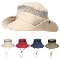 beach summer gorro fishing camping wide brim uv protection cap sun hat men bucket hat
