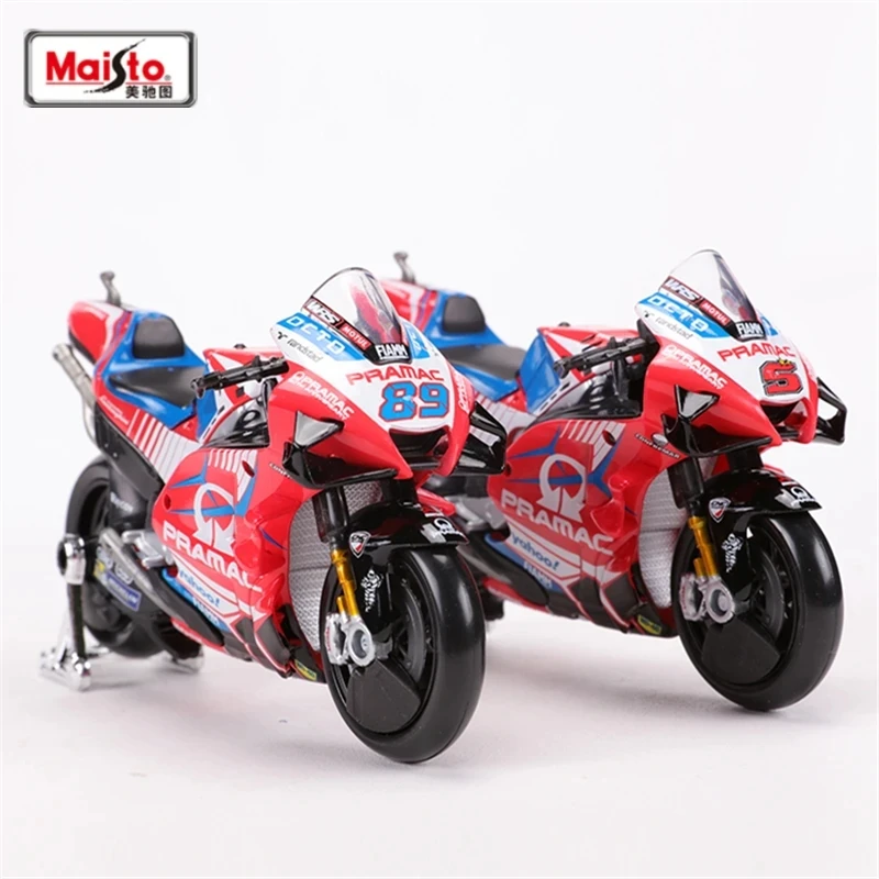 

Гоночный мотоцикл Maisto 1:18 Ducati Pramac Desmosedici GP Moto GP, модель из сплава, отлитый металлический спортивный мотоцикл, детские подарки