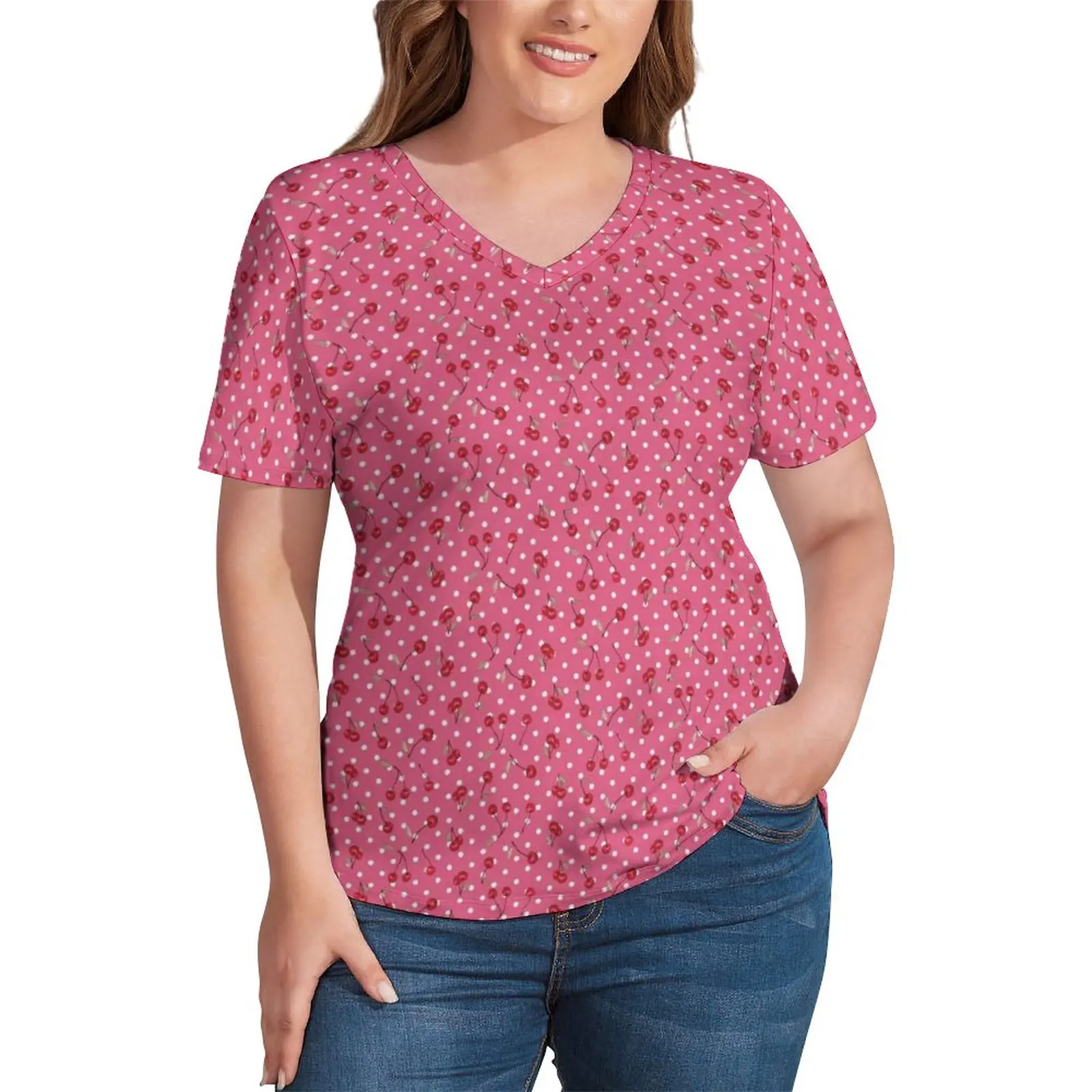 

Freezia Tshirt Singles Kawaii Short Sleeve Women T Shirt Casual V Neck Print Tee Shirt