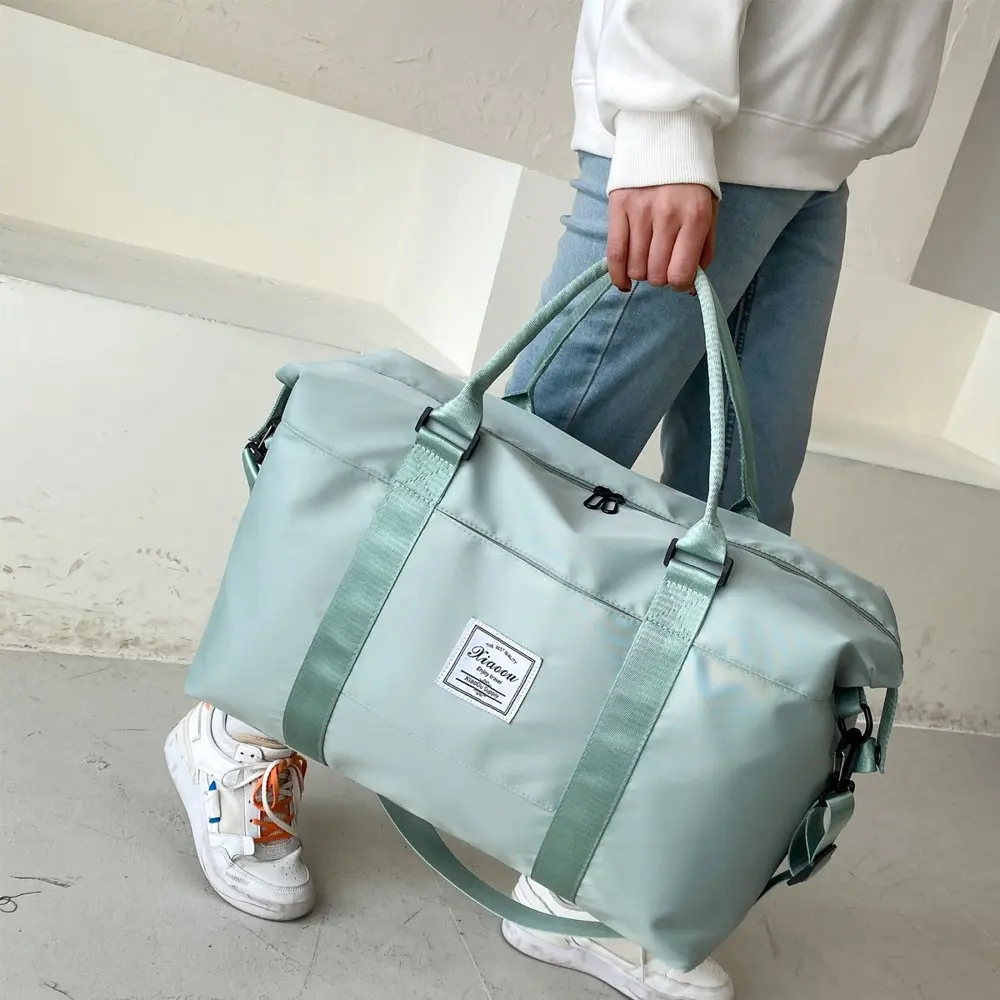 Travel Duffel Bag Sports Tote Gym Bag Shoulder Weekender Overnight Bag for Women Gym Accessories for Women,Green