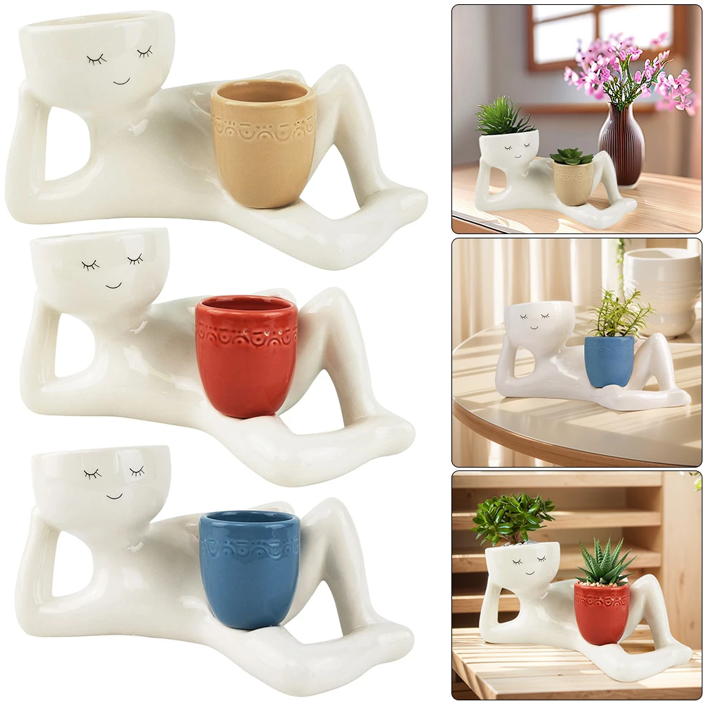 Расслабляющий горшок для хранения с дренажным отверстием, курчавый ...