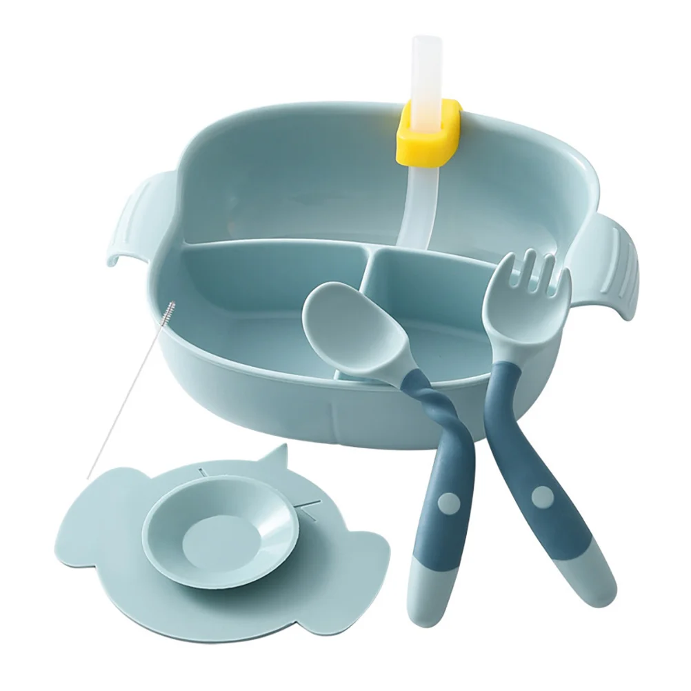 

6 Pcs Suction Bowl Kids Cutlery Baby Tableware Suction Kids Dinnerware Sets Supplement Bowl Grid Baby Dinnerware Suction