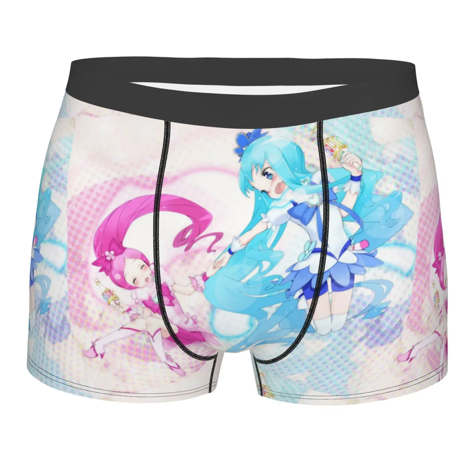 

Anime Heartcatch Pre Cure Boxershorts Men Male Underpants Double Sides Printed Soft Breathable Machine Wash Underwear Polyester