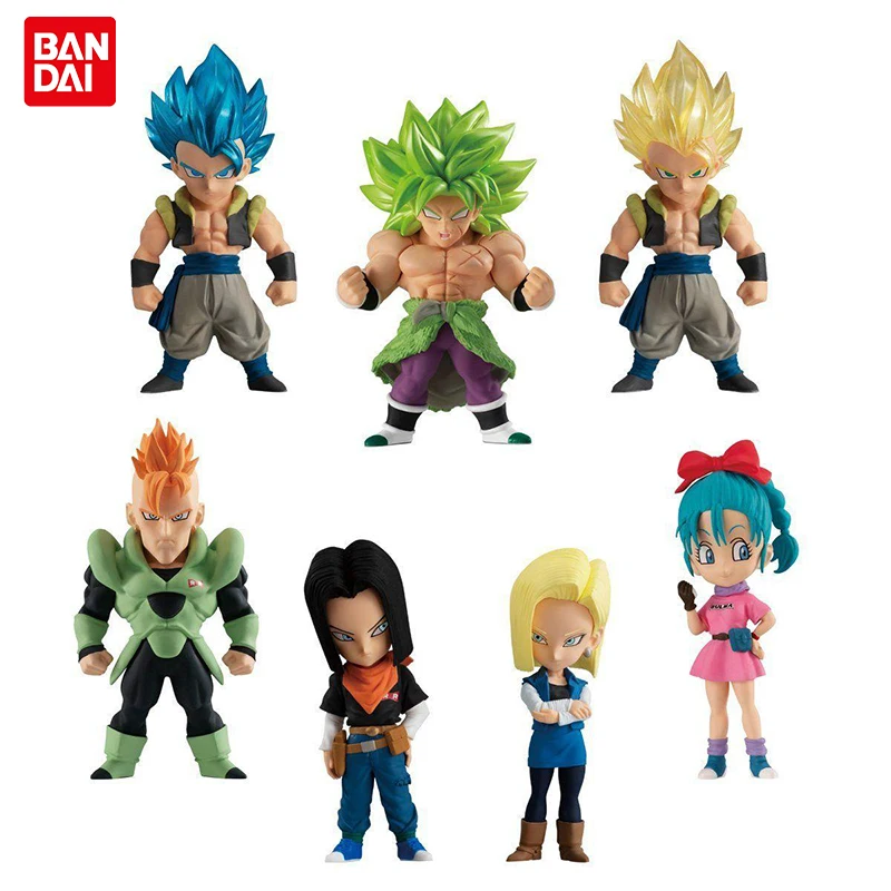 

Bandai Genuine Dragon Ball Z CANDY TOY Super Broli Bulma Frieza Adverge 12 Android 16 17 18 Action Figure Model Ornaments Toys