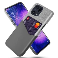 for oppo find x5 pro phone case fashion pu leather two ton find x5 back cover card hard pc fall prevention s ch