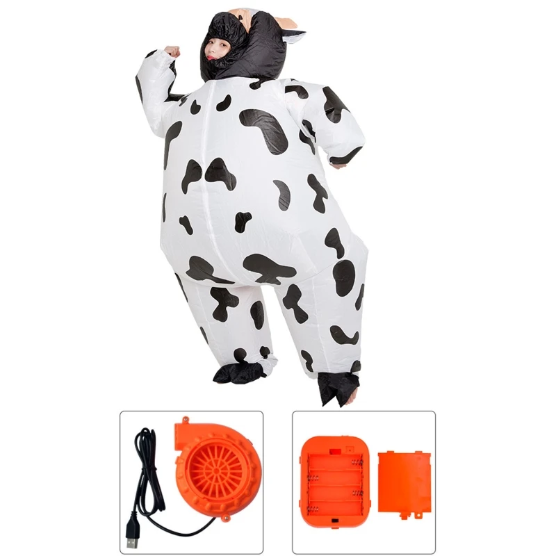 

Inflatable Cow Costume Unisex Activity Party Accs Novelty Practical Joke Props