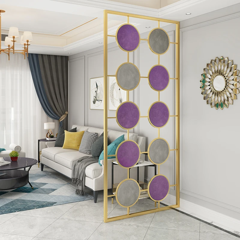 

Stainless steel screen partition guest restaurant entrance porch Nordic luxury hollow simple modern