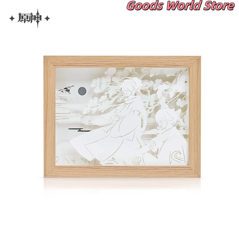 Оригинальная фигурка Genshin Impact Kazuha Xiao The Lonely Journey лампа для резьбы по бумаге