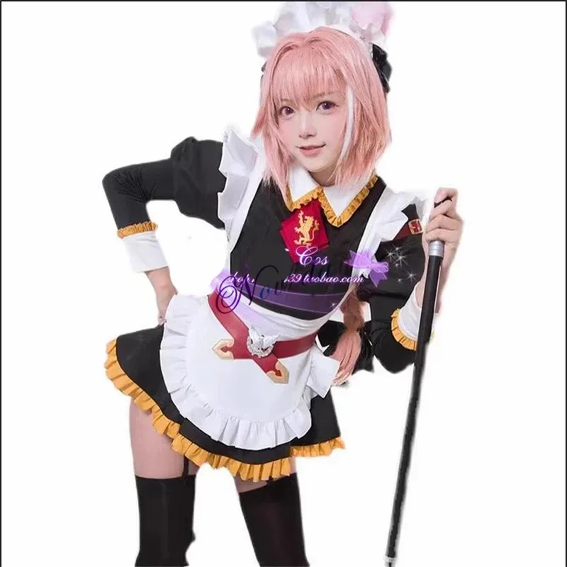 Фото ❤ Аниме Fate Grand Order Saber Astolfo Косплей Костюм FGO Sword Version 3.0 Наряд горничной Платье Парик Обувь Полный комплект Костюм для вечеринки W ★ ❤ ★ №3