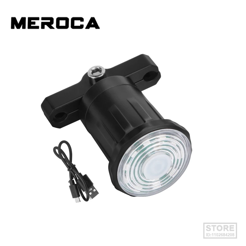 

MEROCA Bicycle Smart TailLight Waterproof USB Rechargeable 7 Colors Tail Light Riding Warning Safety Bike Rear Light