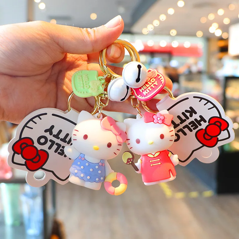 

Hello Kitty Keychain Accessories Sanrio Anime Figures Key Chain Pendant Cartoon Backpack Decoration Christmas Gifts Girls' Toys