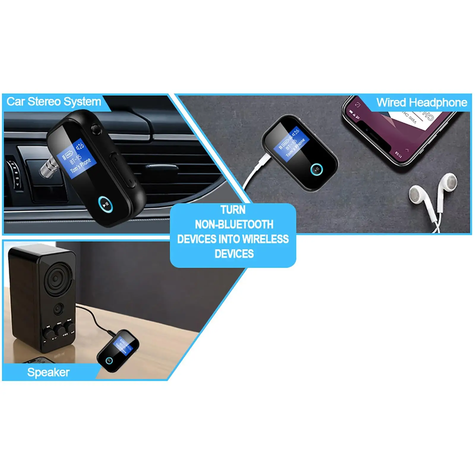 

Car Bluetooth 5.0 Receiver Home Audio Phone Headphones