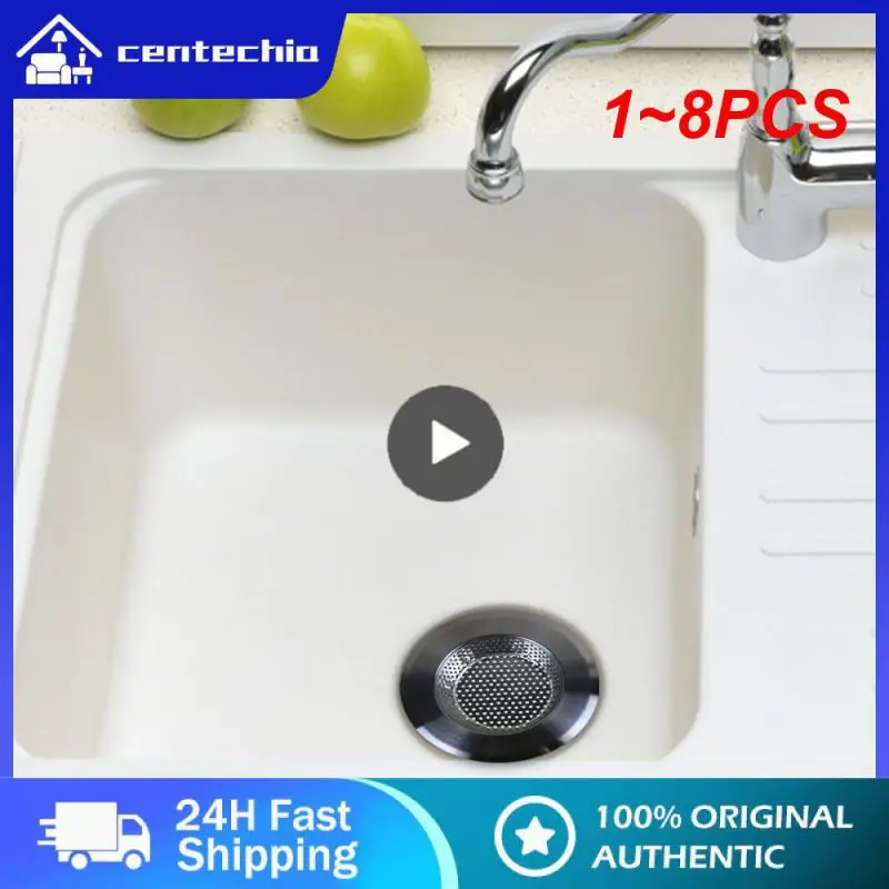 

1~8PCS 7cm/9cm/11cm Stainless Steel Bath Sink Drain Strainer Kitchen Sink Hole Mesh Filter Trap Sink Waste Screen Accessories