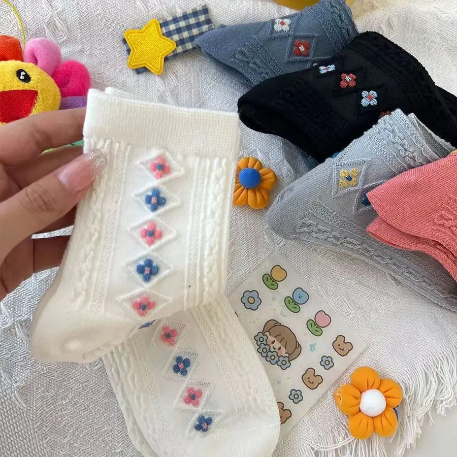 

Носки женские в стиле ретро, Модные цветные чулки в школьном стиле, в стиле «Харадзюку», «лолита»