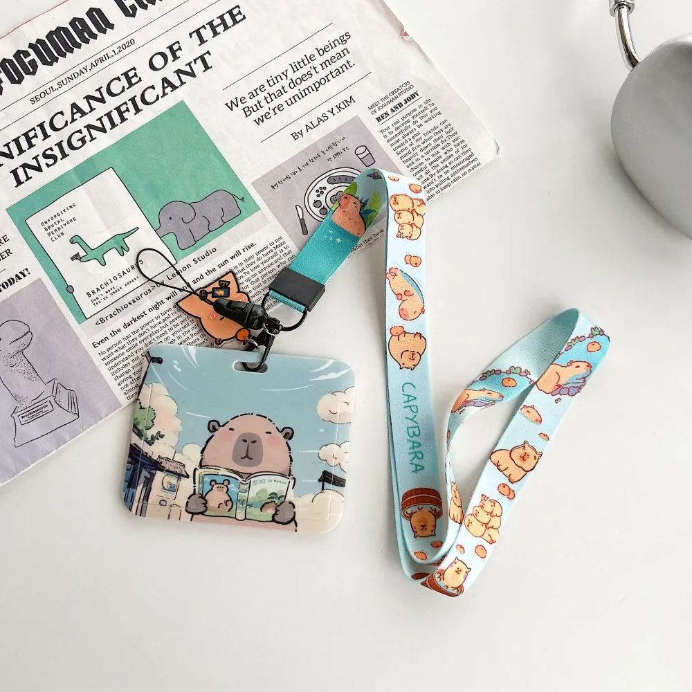 Держатель для карт с изображением капибары пластиковый держатель фотокарт