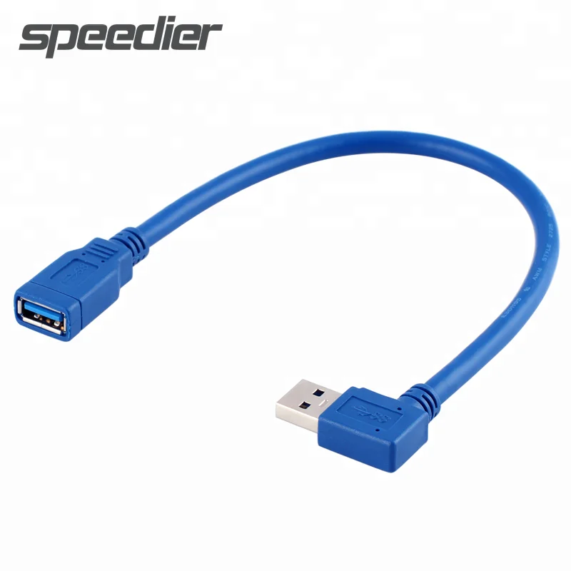 Удлинительный Кабель USB 3 0 левый/правый угол штекер-гнездо удлинитель 90 градусов