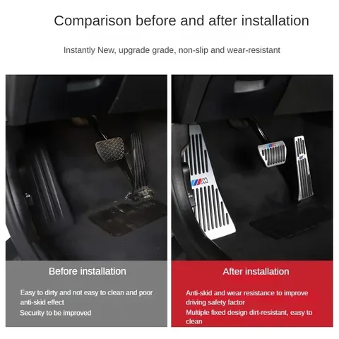 Для BMW AT MT 3 серии E39/E46/E87/E90/E92, противоскользящая подставка для ног, накладки на педали тормоза и газа, чехлы, автомобильные аксессуары