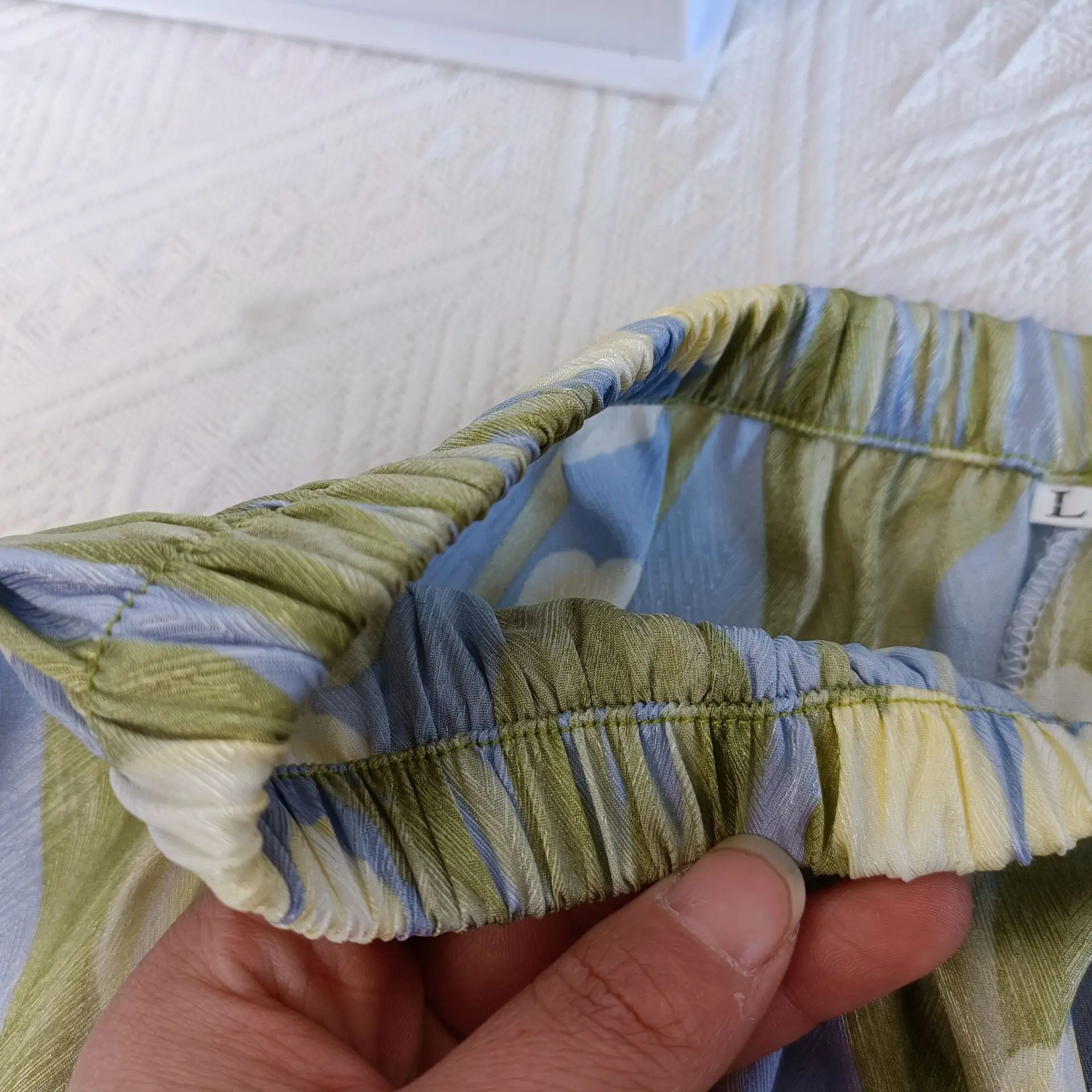 Пижамный костюм с принтом лацканами шелковые вискозные ночные костюмы домашняя