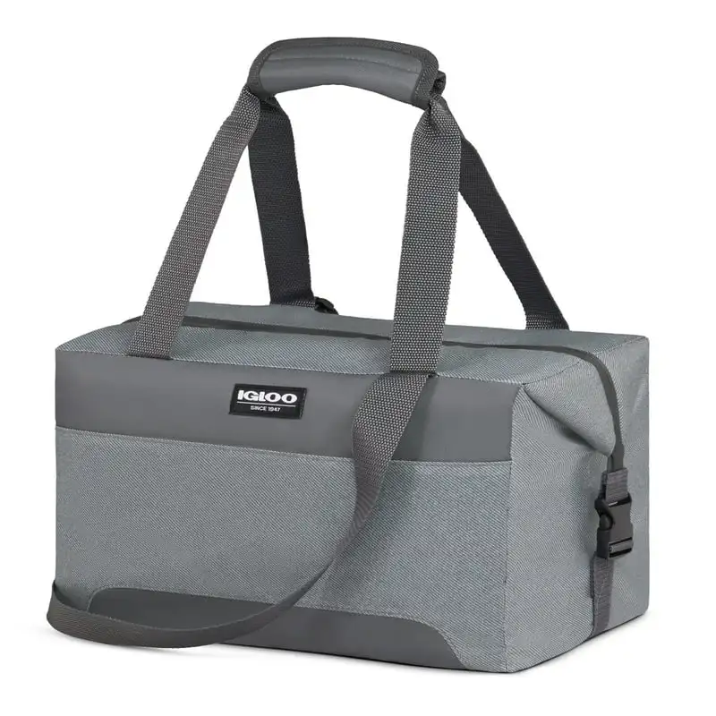 

Can Snapdown Soft Sided Cooler, Gray Twill with Ibiza Blue
