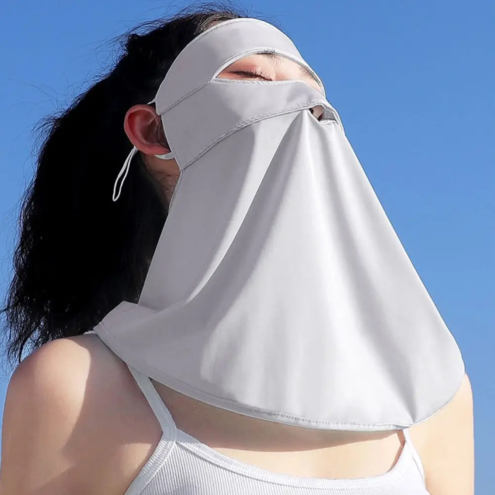 Солнцезащитные шарфы для лица однотонная женская маска декольте Gini летняя