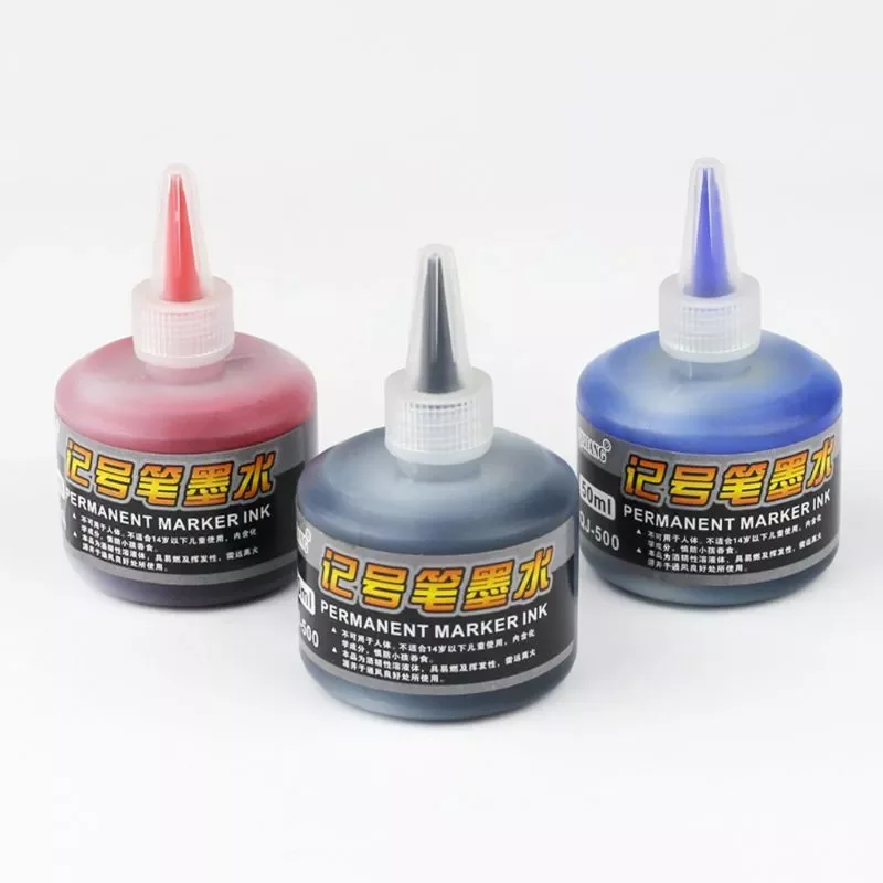 

1 Bottle 50ml Refill Ink for Refilling Inks Marker Pen Black Red Blue 3 Colors QX2B