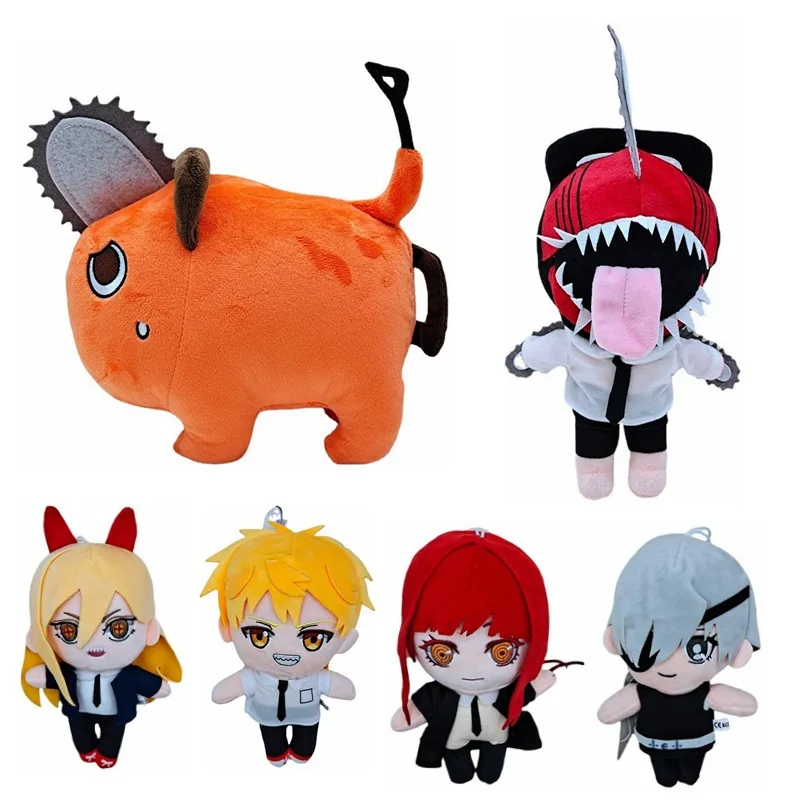 

Anime 25cm Chainsaw Man Makima Angel Devil Denji Power Mitaka Asa Pochita Plush Doll Cartoon Soft Stuffed Toy Christmas Kid Gift