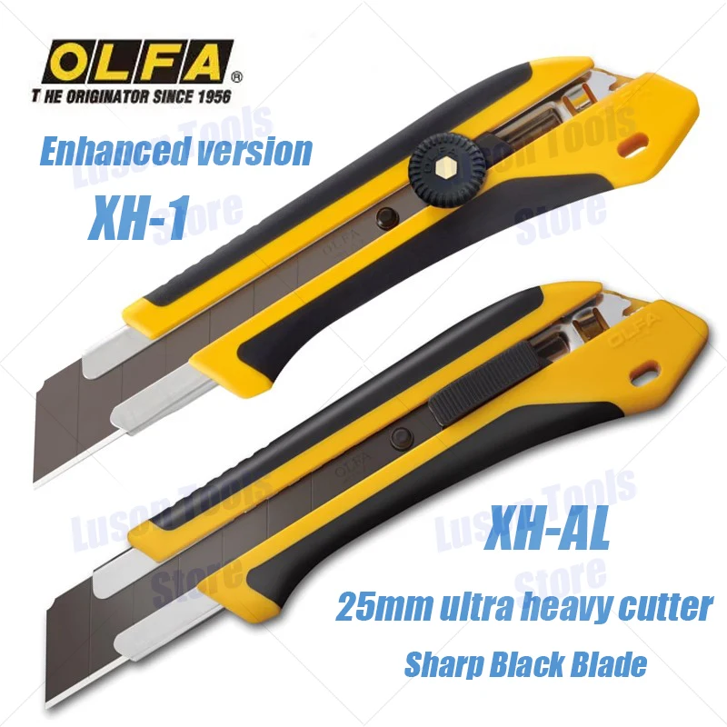 Оригинальный японский усовершенствованный сверхпрочный универсальный нож OLFA XH-1/XH-AL диаметром 25 мм с автоматическим замком/спиральным замком, лезвие из легированной стали, острое и прочное Оригинальный японский усовершенствованный сверхпрочный универсальный нож OLFA XH-1/XH-AL диаметром 25 мм с автоматическим замком/спиральным замком, лезвие из легированной стали, острое и прочное