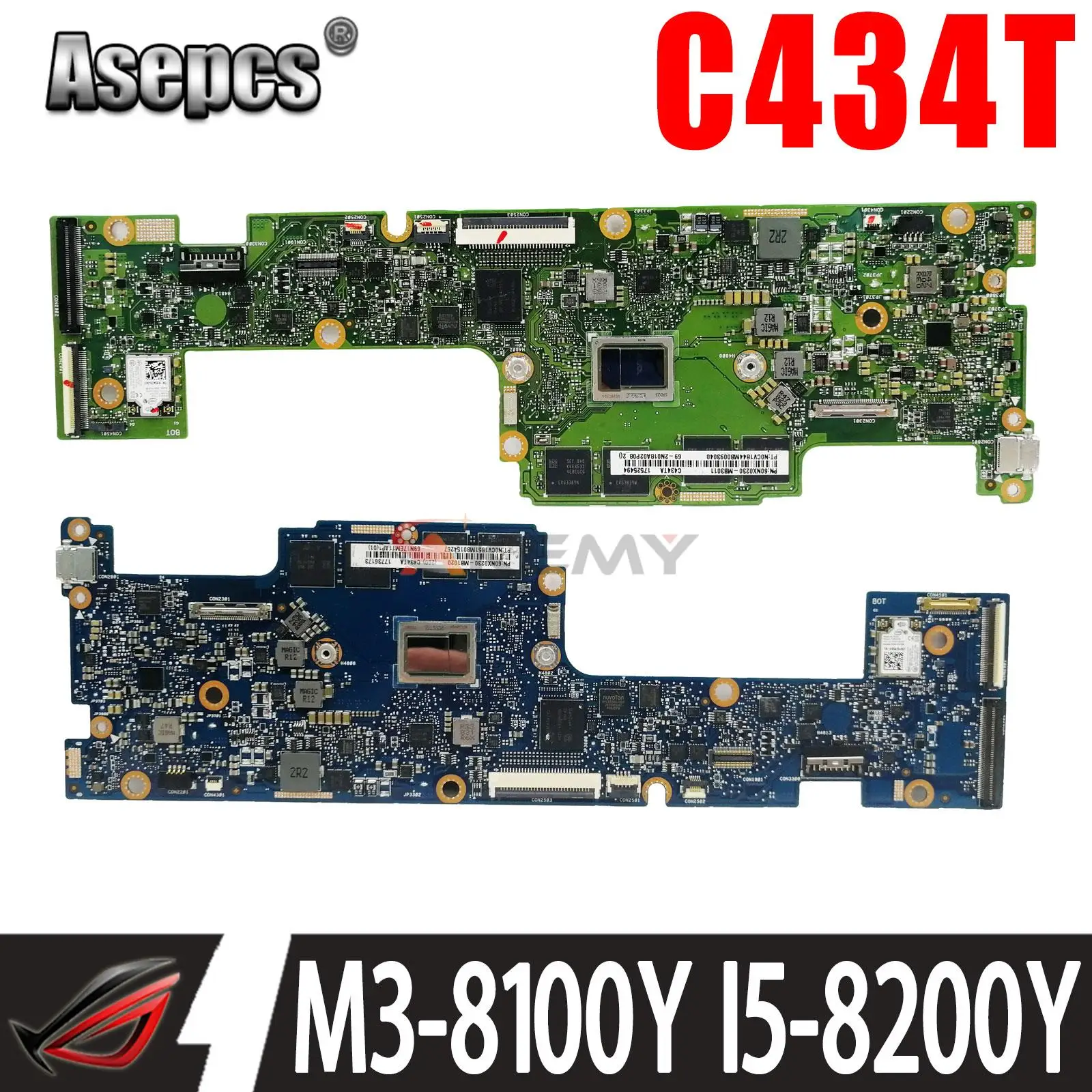 

Флип-материнская плата для ноутбука C434T Φ Chromebook C434 C434TA Материнская плата ASUS 8GB/4GB-RAM M3-8100Y/128G