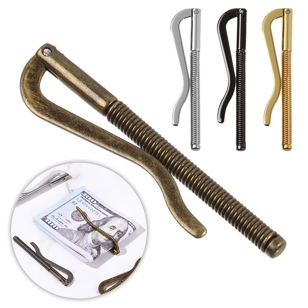 

Bifold Metal Accessory Wallet Simple Money Durable Holder Spring Portable 4colors Wallet Bar Parts Cash Clamp Clip Replace 1pc