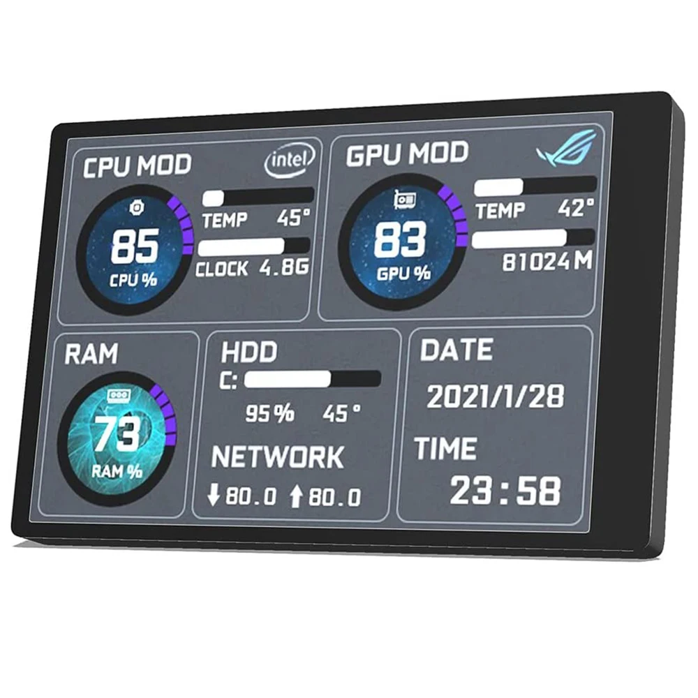 3 5 дюймовый IPS USB мини-экран AIDA64 PC CPU RAM HDD монитор данных компьютер дисплей