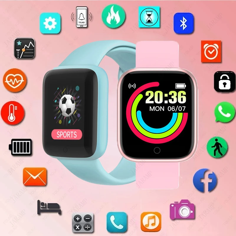 

D20 Pro Smart Watch Bluetooth Fitness Tracker Sport Heart Rate Monitor Blood Waterproof Women Color Bracelet for Android