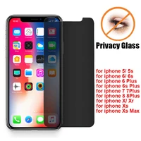 9h anti spy privacy tempered glass for iphone 5 6 7 8 plus privacy screen protector for ipone x xr xs max case cover front film