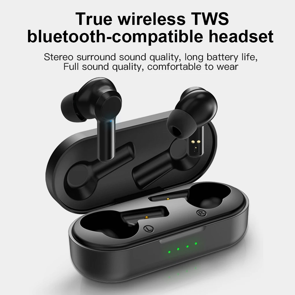 

Wireless Earbuds In-Ear Earphones with Charging Bin TWS Sweatproof Headphones Low Latency Touch Control Headset Accessories