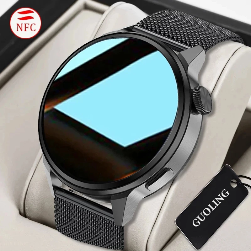 

2022 NFC Smart Watch Men Sports GPS Track Watches Women Wireless Charging Custom Dial Call Heart Rate ECG Smartwatch For Samsung