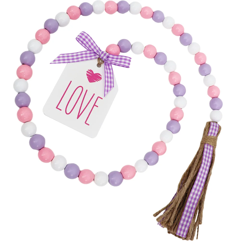

Romantic Smooth Delicate Hanging Valentine Tassel Decor Valentine Beads Tassel Valentine Beads Decor for Valentine Day
