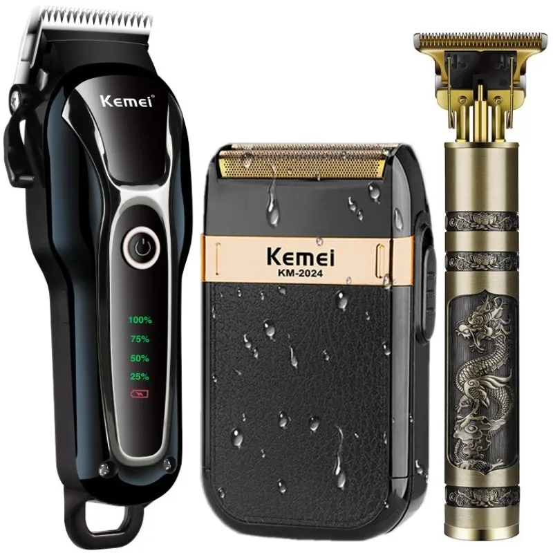 Kemei Clipper Electric Hair Trimmer For Men Shaver Professional Men's Cutting Machine Wireless Barber Shave Razor Hairdress