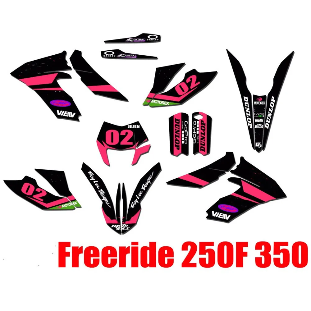 Мотоциклетная фотография Фон Наклейка Набор эмблем для KTM 250 250F 350 Freeride decal 350F |
