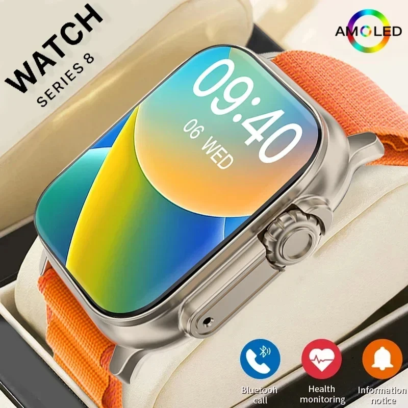 PENGAGAR T900 Ultra Смарт-часы для мужчин 49 мм AMOLED-дисплей с компасом NFC Водонепроницаемый