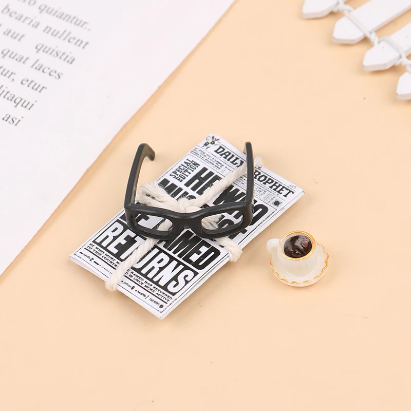 1 комплект 1:12 миниатюрная газета очки модель журналов для кукольного домика