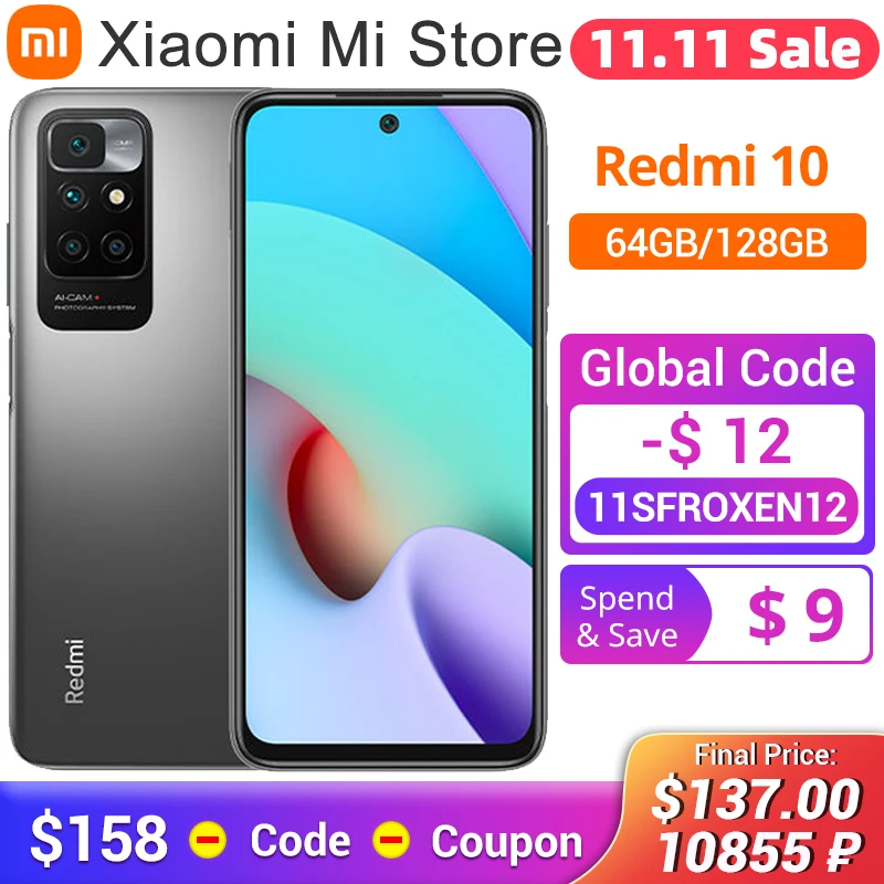 Najtaniej 2022 Wersja Globalna Xiaomi Redmi 10 Telefon Komórkowy 4/6GB + 128GB MediaTek Helio G88 Octa Core 50MP Kamery 90Hz Wyświetlacz FHD 5000mAh Najtaniej 2022 Wersja Globalna Xiaomi Redmi 10 Telefon Komórkowy 4/6GB + 128GB MediaTek Helio G88 Octa Core 50MP Kamery 90Hz Wyświetlacz FHD 5000mAh