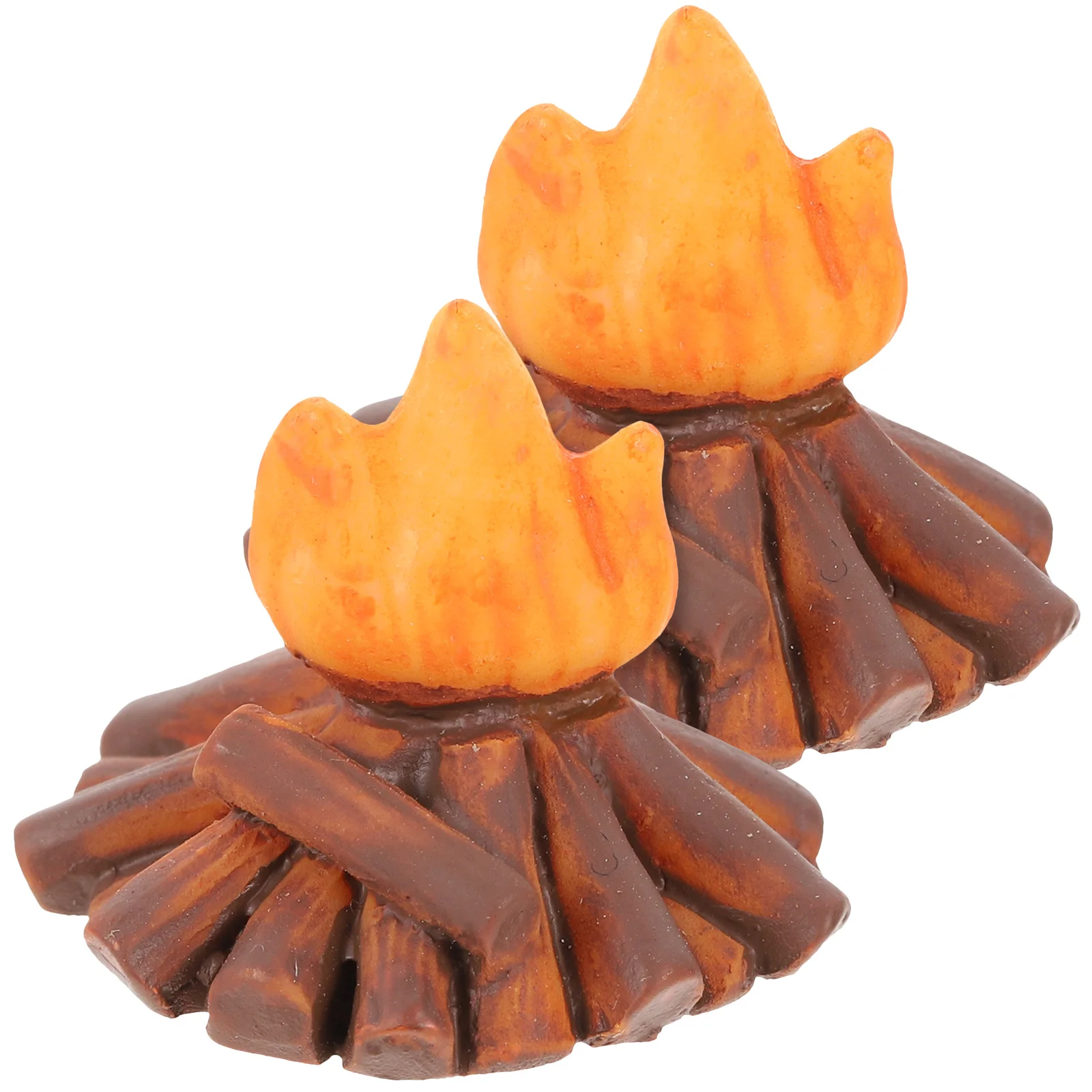 

Fire Ornaments Campfire Decor Fake Decoration Mini House Accessories Resin Micro Model Landscaping Camping Toys
