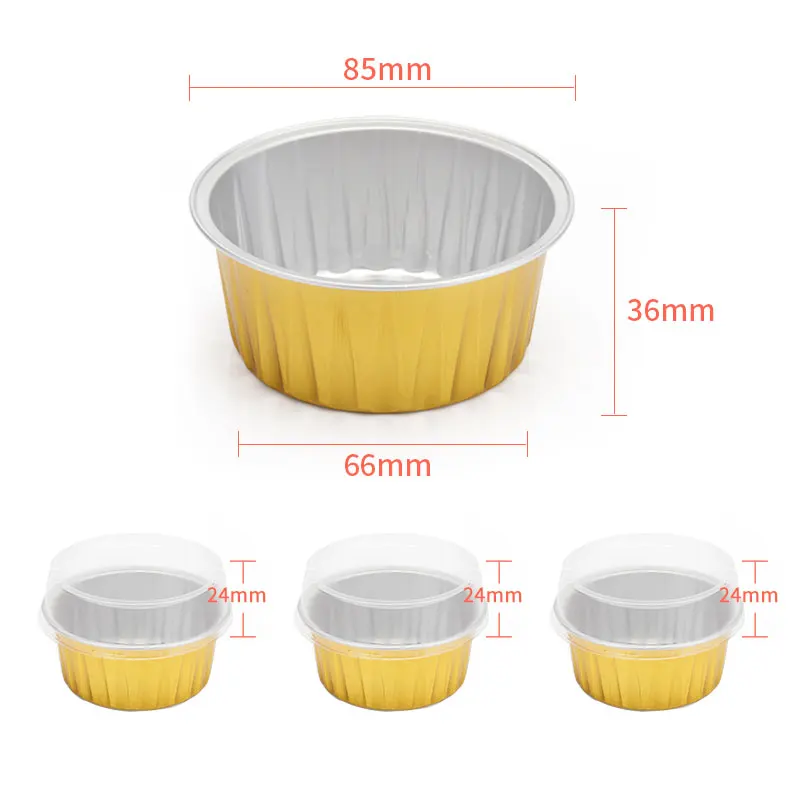 Pаспродажа 50 шт., одноразовые десертные чашки из алюминиевой фольги, 125 мл