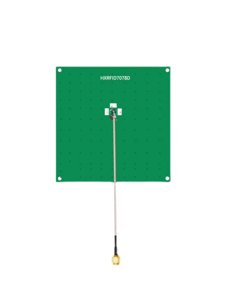 915MHz 5dBi Small UHF RFID Ceramic Antenna 60*60mm PCB size with 12cm cable SMA MMCX IPEX TNC connector for reader