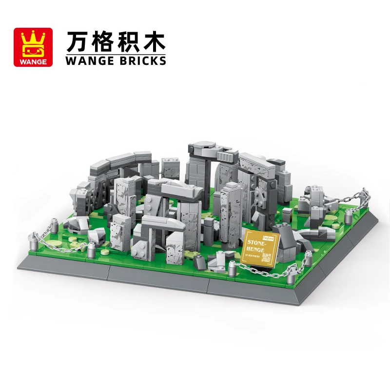 WANGE 4224 Prehistoric UK Building Model For Stonehenge Children's Assembly Building Block Toys Birthday Gift For Boys And Girls