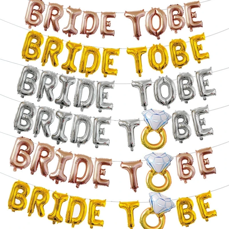 

Bride To Be Balloon Rose Gold Team Bride Balloons for Hen Party Accessories Bridal Shower Wedding Bachelorette Party Decor