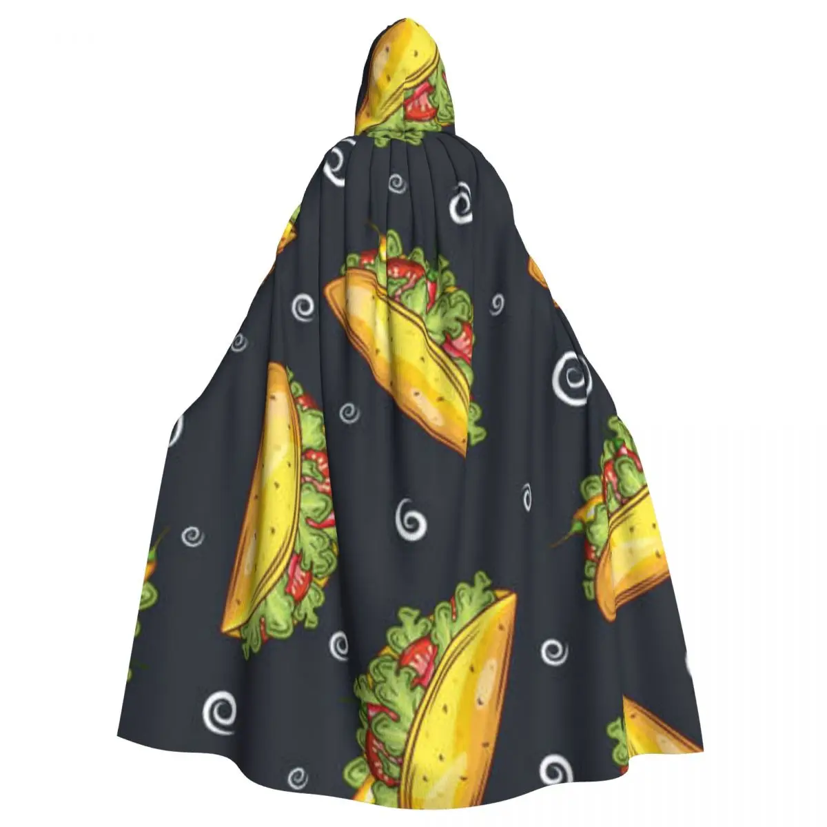 

Unisex Adult Mexican Tacos Cloak with Hood Long Witch Costume Cosplay