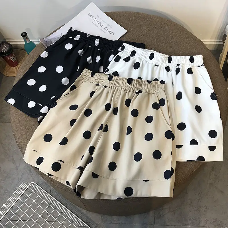 

2022 Spring Summer Girls Shorts Thin Children Fashion Dot Print High Waist Skirt Shorts Casual Hot Beach Shorts Baby Clothes E70
