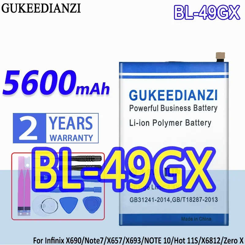Флейта с большой емкостью 5600 мАч для Infinix X690 X657 X693 X6812 Note 10 7 note7 NOTE10 Hot 11S Zero X